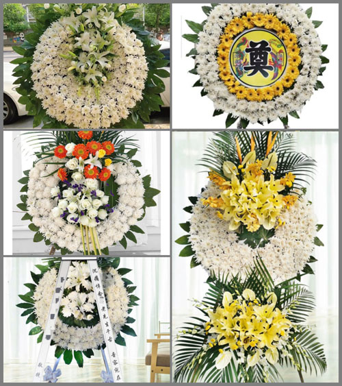 安徽阜阳市颍上县黄桥镇郭彭村花圈速递
